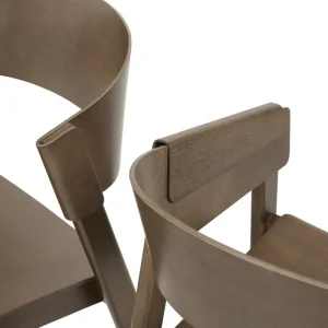 Labofa Sitzgelegenheiten-Muuto Cover Beistellstuhl, Dunkelbraun gebeizt