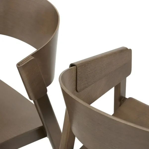 Labofa Sitzgelegenheiten-Muuto Cover Beistellstuhl, Dunkelbraun gebeizt