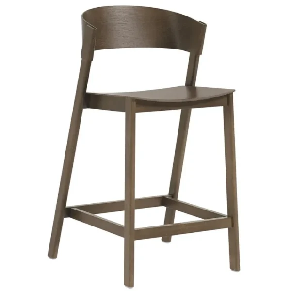 Knoll Sitzgelegenheiten-Muuto Cover Thekenhocker, 65 cm, Dunkelbraun gebeizt