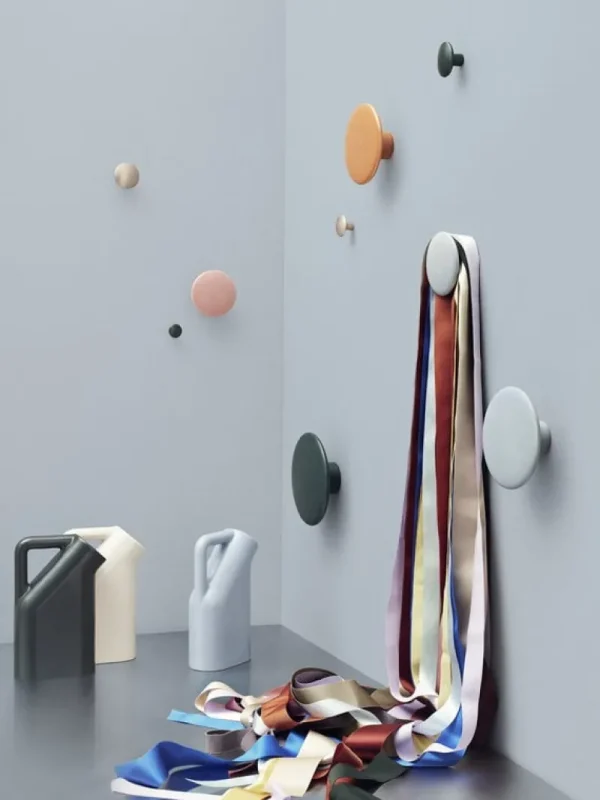 Muuto Garderoben Und Kleiderbügel^Dots Metal Kleiderhaken, 5er-Set, taupe