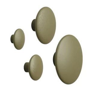 Muuto Garderoben Und Kleiderbügel^Dots Wood Kleiderhaken, Braungrün