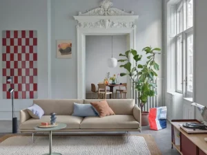 Audo Copenhagen Aufbewahrungsmöbel-Muuto Enfold Sideboard, 186 cm, niedrig, Eiche - Tiefrot