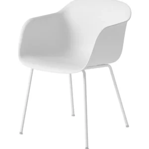 Frama Sitzgelegenheiten-Muuto Fiber Sessel, Rohrgestell, weiß