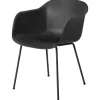 Muuto Sitzgelegenheiten-Fiber Sessel, Rohrgestell, schwarz