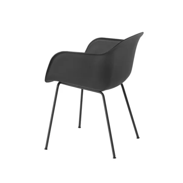 Muuto Sitzgelegenheiten-Fiber Sessel, Rohrgestell, schwarz