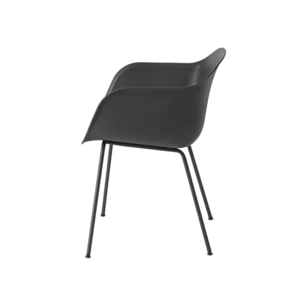 Muuto Sitzgelegenheiten-Fiber Sessel, Rohrgestell, schwarz