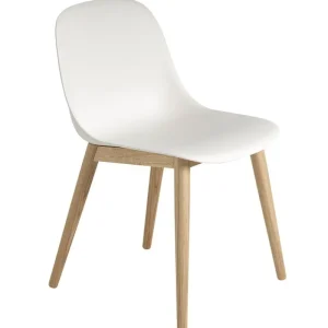 Artek Sitzgelegenheiten-Muuto Fiber Stuhl, Holzgestell, Eiche – weiß