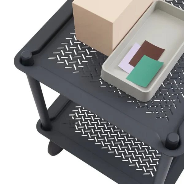 Muuto Indoor-gardening | Aufbewahrungsmöbel^Flow Servierwagen, 2 Ebenen, Blaugrau