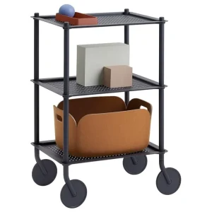 GUBI Aufbewahrungsmöbel | Tische-Muuto Flow Servierwagen, 3 Ebenen, Blaugrau