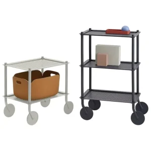 GUBI Aufbewahrungsmöbel | Tische-Muuto Flow Servierwagen, 3 Ebenen, Blaugrau