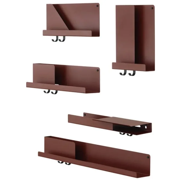 Normann Copenhagen Regale-Muuto Folded Regal, Tiefrot, groß
