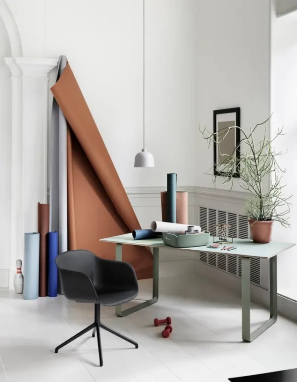 GUBI Deckenleuchten-Muuto Grain Pendelleuchte, grau