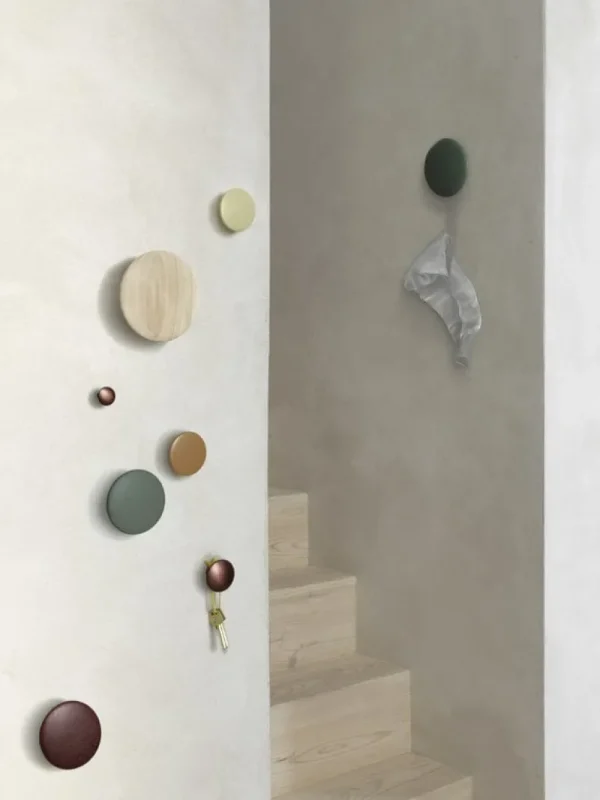 Muuto Garderoben Und Kleiderbügel^Kleiderhaken Dots Metal, 5er-Set, umbrabraun