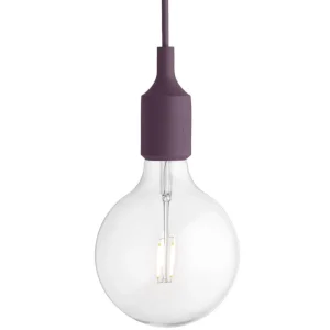 Doctor Design Deckenleuchten-Muuto LED-Pendelleuchte E27, burgunderrot, ohne Baldachin