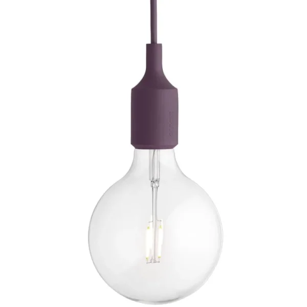 Doctor Design Deckenleuchten-Muuto LED-Pendelleuchte E27, burgunderrot, ohne Baldachin