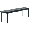 Muuto Terrassenmöbel^Linear Steel Bank, 170 cm, schwarz