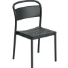 Muuto Terrassenmöbel^Linear Steel Beistellstuhl, Schwarz