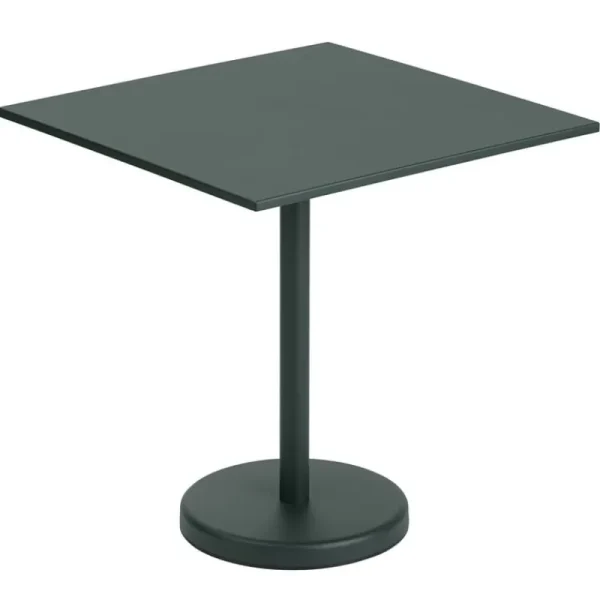 Muuto Terrassenmöbel^Linear Steel Cafétisch 70 x 70 cm, Dunkelgrün