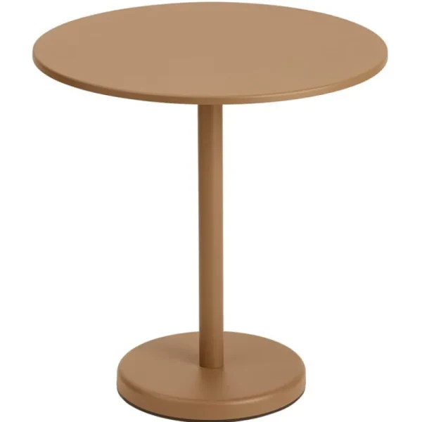 Muuto Terrassenmöbel^Linear Steel Cafétisch, 70 cm, Burnt Orange