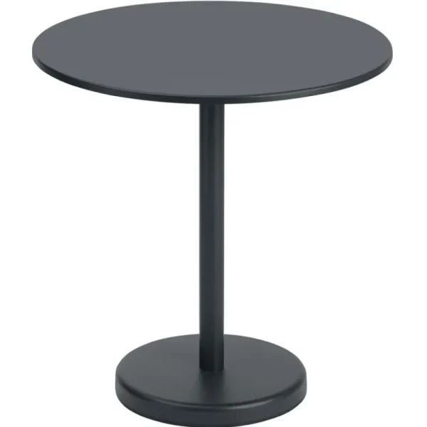 Muuto Terrassenmöbel^Linear Steel Cafétisch, 70 cm, Schwarz