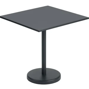 Muuto Terrassenmöbel^Linear Steel Cafétisch 70 x 70 cm, Schwarz
