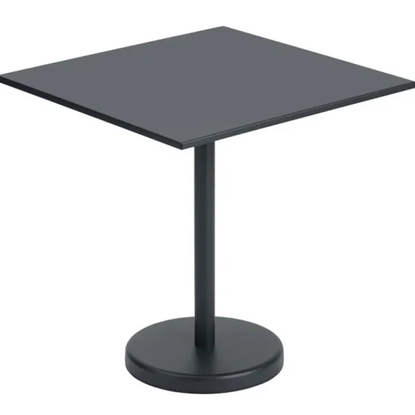 Muuto Terrassenmöbel^Linear Steel Cafétisch 70 x 70 cm, Schwarz