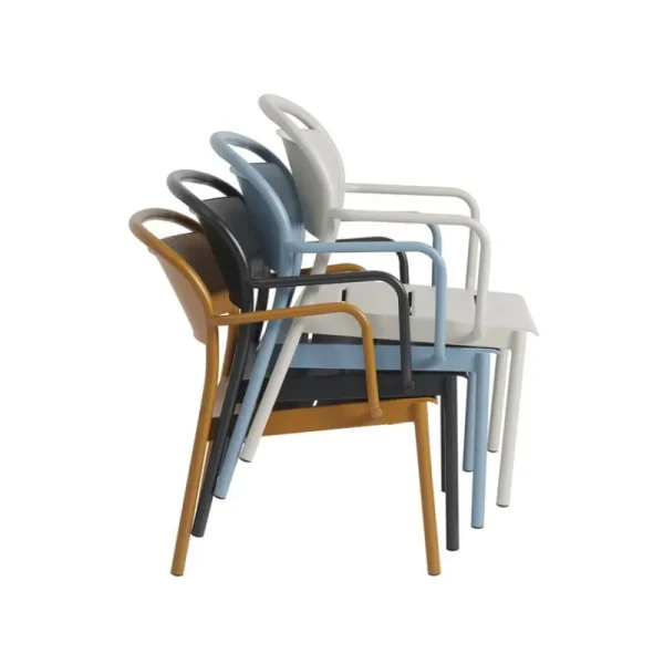 Muuto Terrassenmöbel^Linear Steel Lounge-Armlehnstuhl, Grau