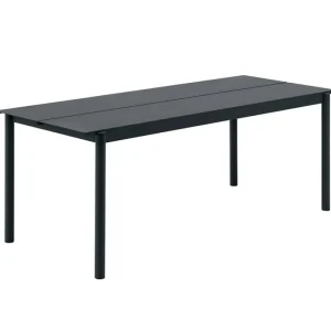 Muuto Terrassenmöbel^Linear Steel Tisch, 200 x 75 cm, schwarz