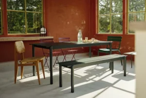 Muuto Terrassenmöbel^Linear Steel Tisch, 200 x 75 cm, dunkelgrün