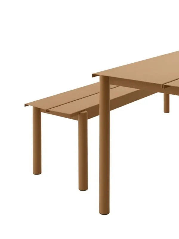Muuto Terrassenmöbel^Linear Steel Tisch, 200 x 75 cm, dunkelorange