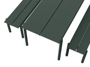 Muuto Terrassenmöbel^Linear Steel Tisch, 200 x 75 cm, dunkelgrün