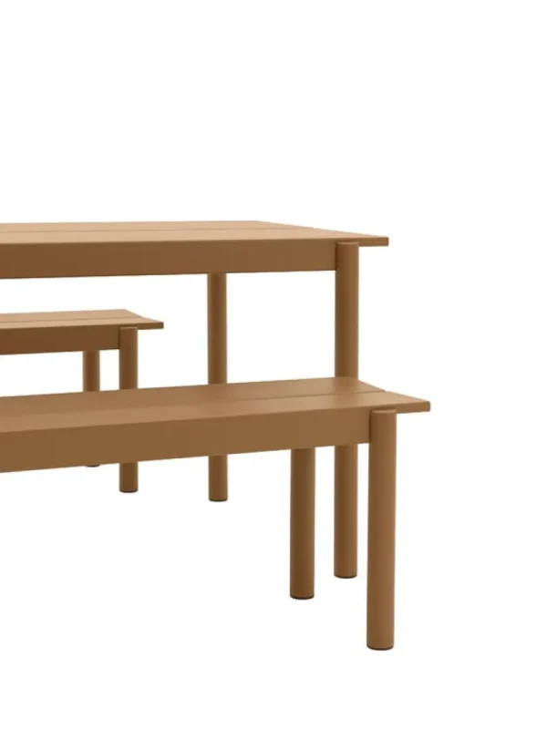 Muuto Terrassenmöbel^Linear Steel Tisch, 200 x 75 cm, dunkelorange