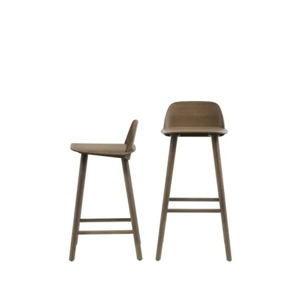 Labofa Sitzgelegenheiten-Muuto Nerd Tresenhocker, 65 cm, Dunkelbraun gebeizt