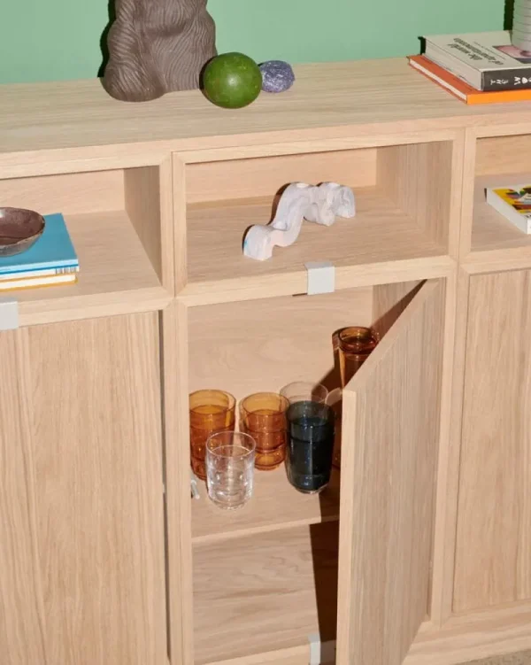 String Furniture Regale-Muuto Obere Platte für Stacked-Regalmodul, 131 x 35 cm, Eiche
