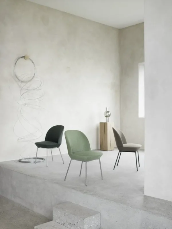 Made by Choice Sitzgelegenheiten-Muuto Oslo Stuhl, Weave 990 - Chrom