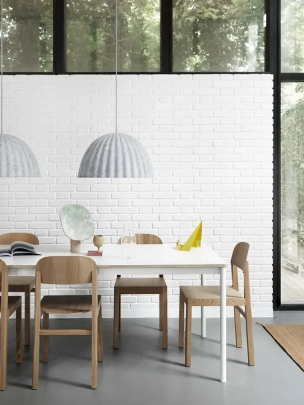 Frandsen Deckenleuchten-Muuto Pendelleuchte Under the Bell 55 cm, weiß melange