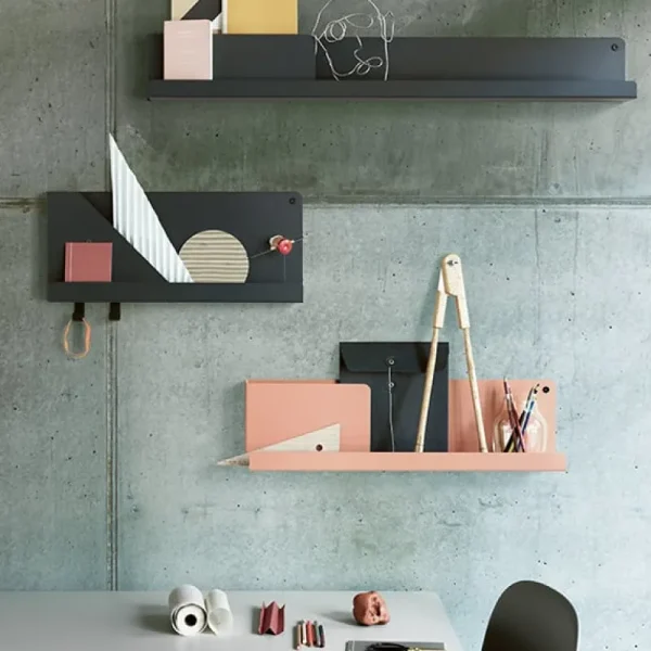 String Furniture Regale-Muuto Regal Folded, schwarz, mittelgroß