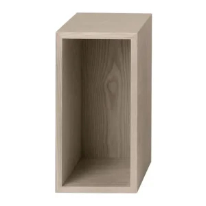String Furniture Regale | Tische-Muuto Regalmodul Stacked mit Rückwand, klein, Eiche