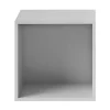 HAY Regale | Tische-Muuto Regalmodul Stacked mit Rückwand, mittel, hellgrau