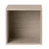 HAY Regale | Tische-Muuto Regalmodul Stacked mit Rückwand, mittel, Eiche