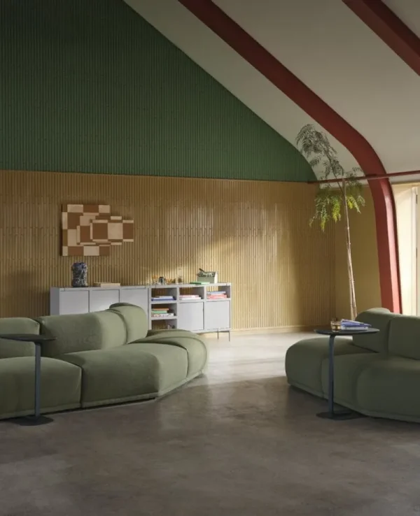 String Furniture Regale | Tische-Muuto Regalmodul Stacked mit Rückwand, klein, hellgrau