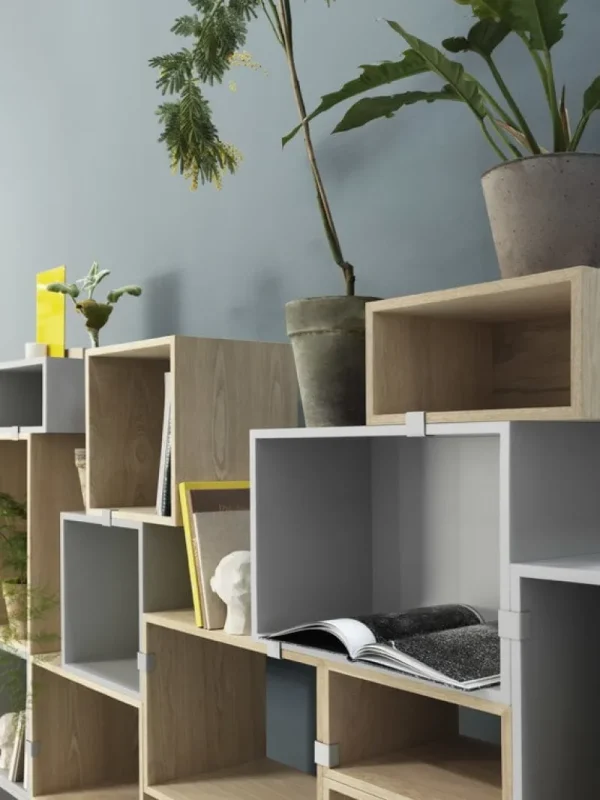 String Furniture Regale-Muuto Regalmodul Stacked, mittel, Eiche