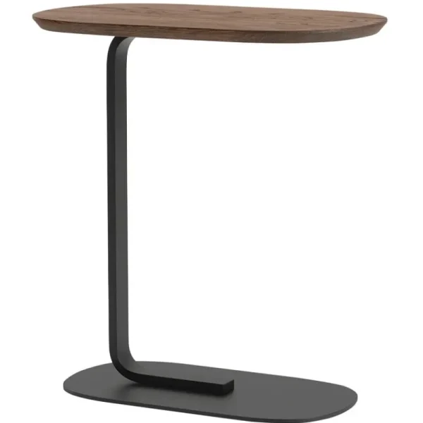 HAY Tische-Muuto Relate Beistelltisch, Höhe: 60,5 cm, Eiche massiv geräuchert – S