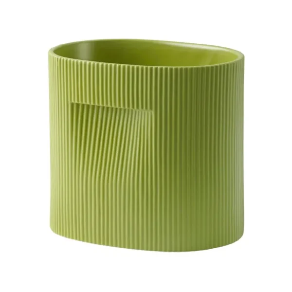 Muuto Indoor-gardening^Ridge Blumentopf, H 24 cm, moosgrün