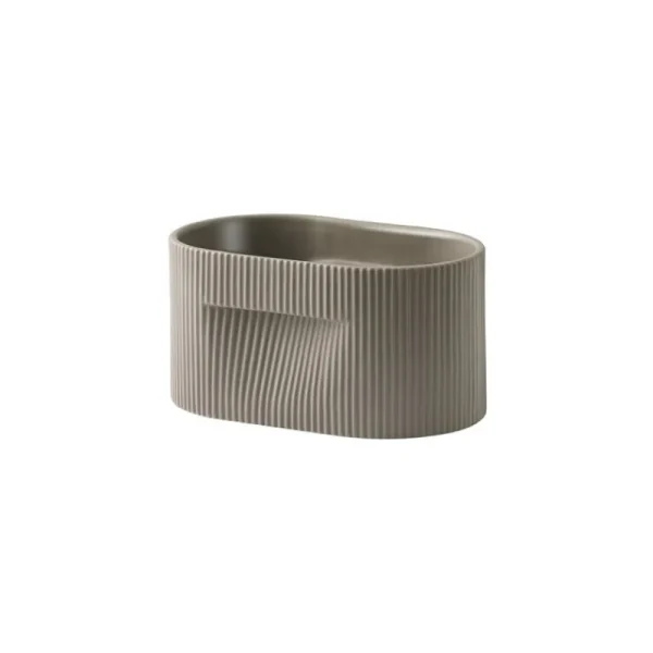 Muuto Indoor-gardening^Ridge Blumentopf, H 13 cm, taupe