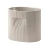 Muuto Indoor-gardening^Ridge Blumentopf, H 24 cm, beige