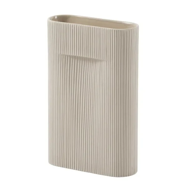 ferm LIVING Vasen-Muuto Ridge Vase, 35 cm, Beige