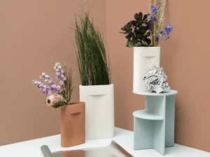 Muuto Vasen-Ridge Vase, 48,5 cm, Beige