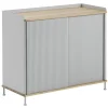 Pedestal Aufbewahrungsmöbel-Muuto Sideboard Enfold, 100 cm, hoch, Eiche – grau
