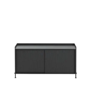 Muuto Aufbewahrungsmöbel-Sideboard Enfold, 124 cm, niedrig, schwarz